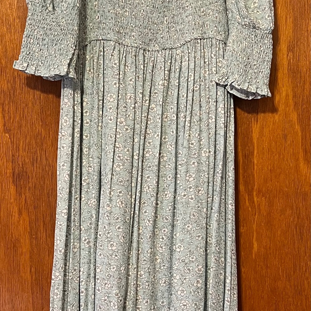Blue B - Blue Floral Smocked maxi dress